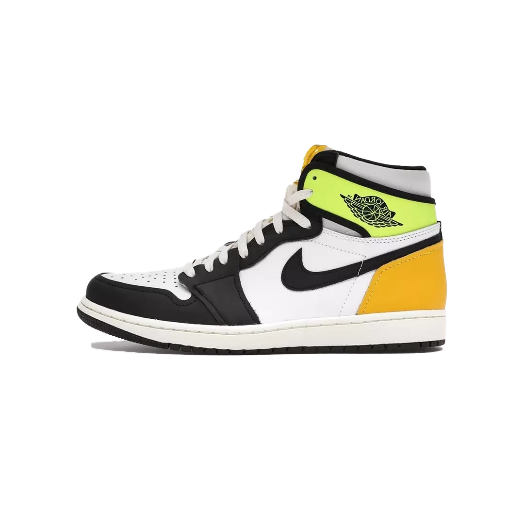 JORDAN 1 RETRO HIGH WHITE BLACK VOLT UNIVERSITY GOLD