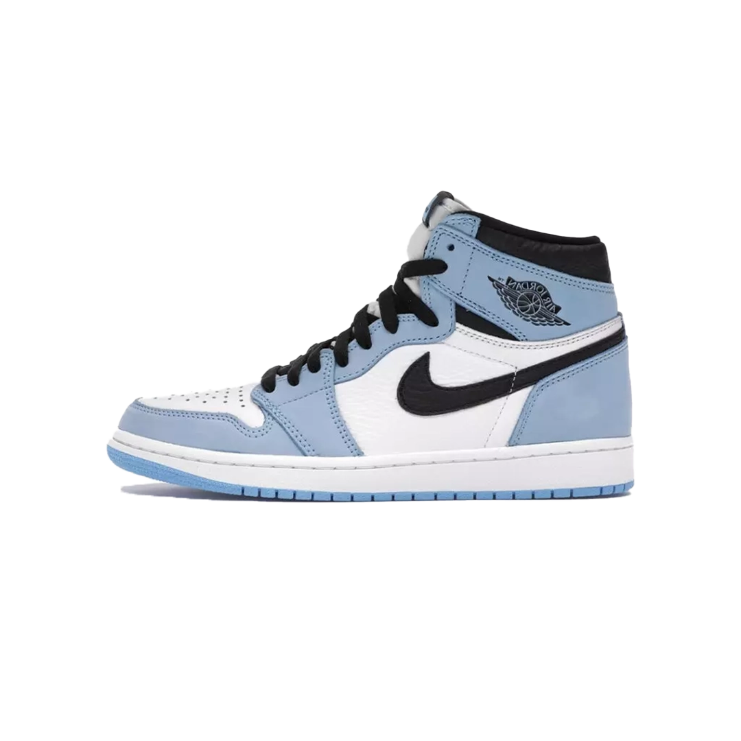 JORDAN 1 RETRO HIGH WHITE UNIVERSITY BLUE BLACK