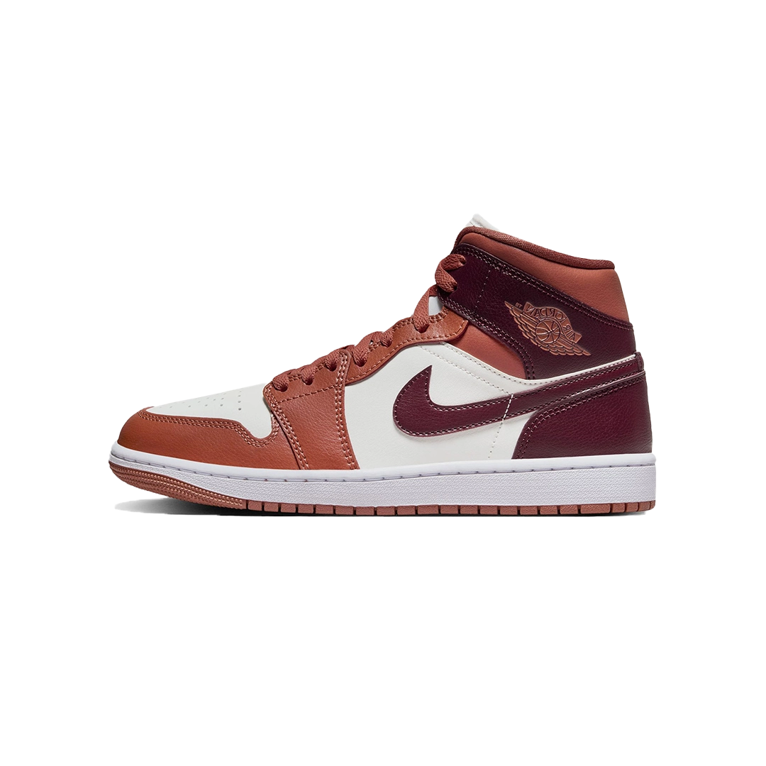 Jordan 1 Mid Dusty Peach Night Maroon (W)