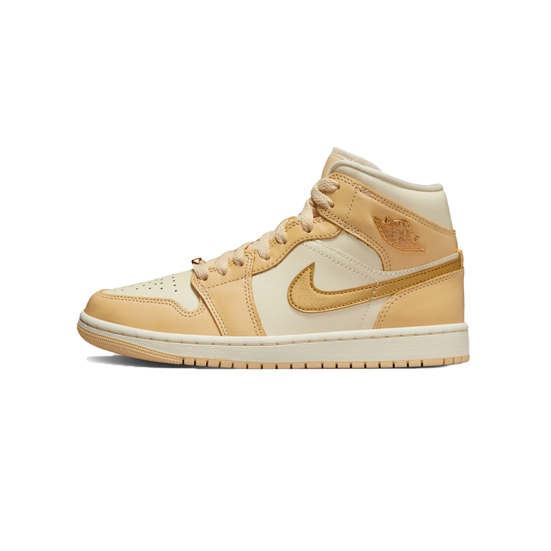Jordan 1 Mid SE Pale Vanilla Metallic Gold (W)