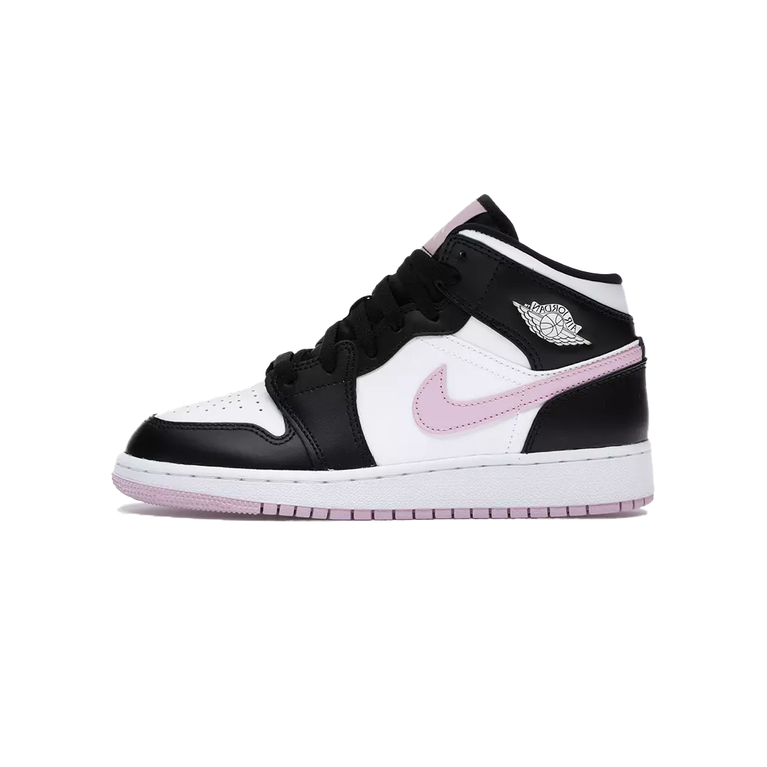 Jordan 1 Mid White Black Light Arctic Pink (GS)