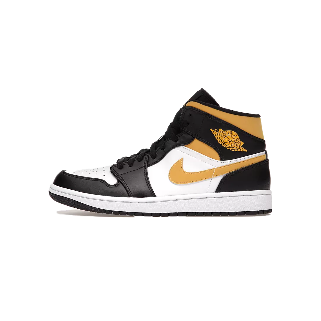Jordan 1 Mid White Pollen Black