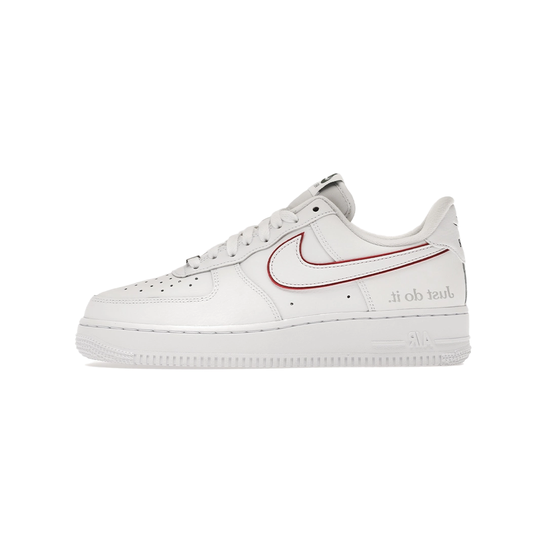Nike Air Force 1 Low Just Do It White Noble Green Metallic Silver University Red