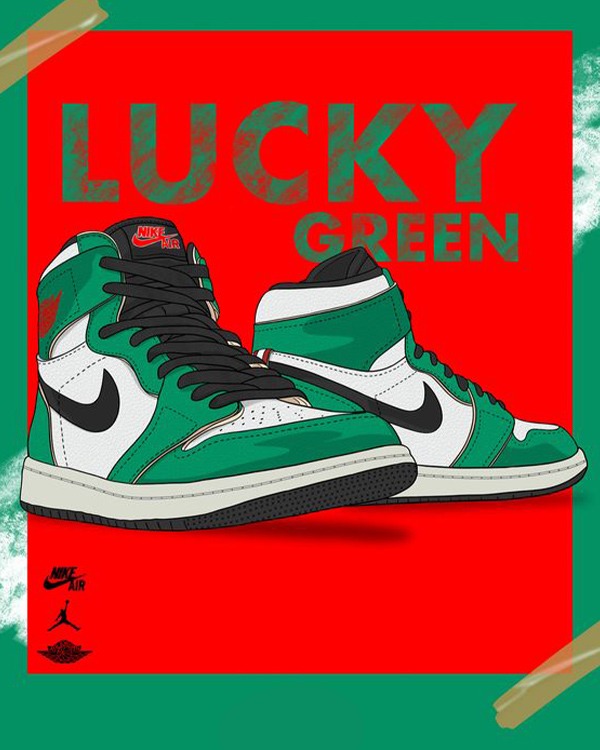 JORDAN 1 RETRO HIGH LUCKY GREEN (W)