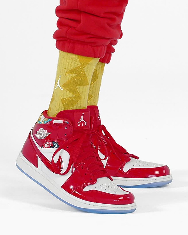 JORDAN 1 MID BARCELONA SWEATER RED PATENT