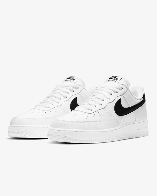 Nike Air Force 1 Low '07 White Black Pebbled Leather