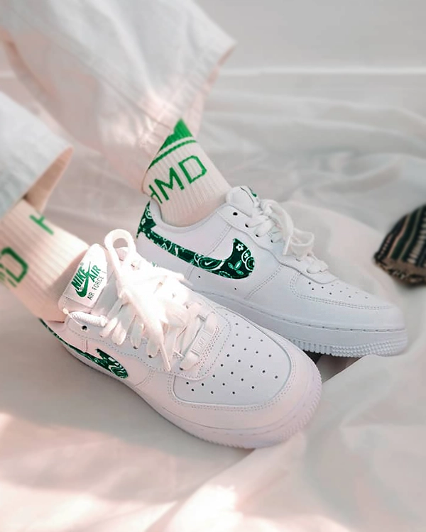 Nike Air Force 1 Low '07 Essential White Green Paisley (W)