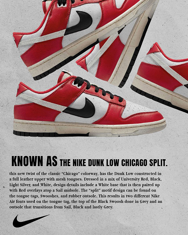 Nike Dunk Low Chicago Split