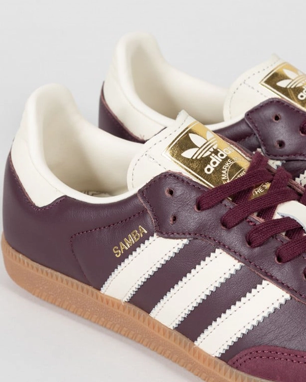 adidas Samba OG Maroon Gold Metallic (W)