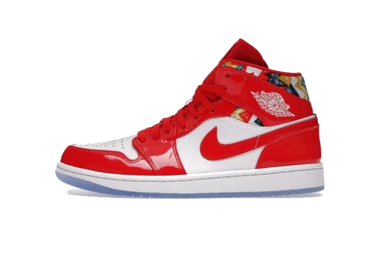 JORDAN 1 MID BARCELONA SWEATER RED PATENT