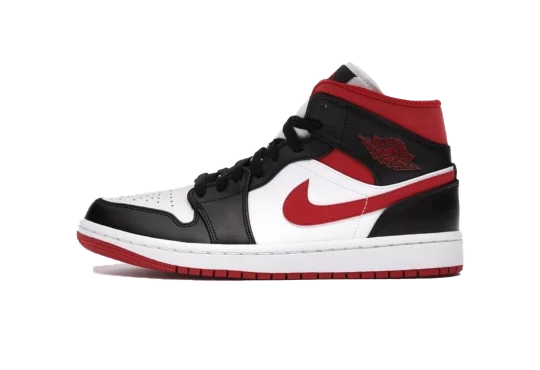 JORDAN 1 MID GYM RED BLACK WHITE