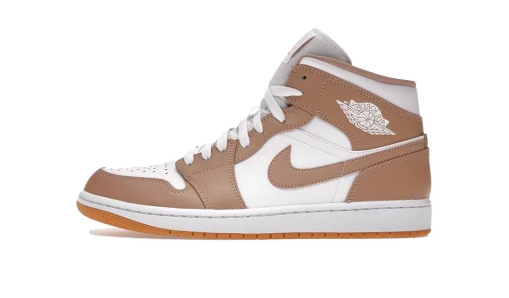 JORDAN 1 MID TAN GUM