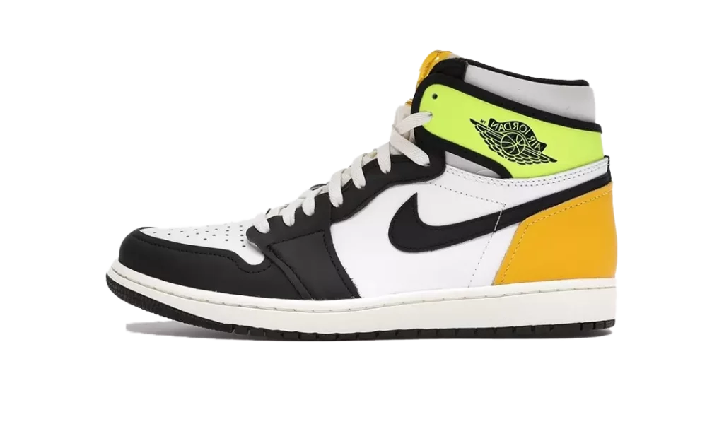 JORDAN 1 RETRO HIGH WHITE BLACK VOLT UNIVERSITY GOLD