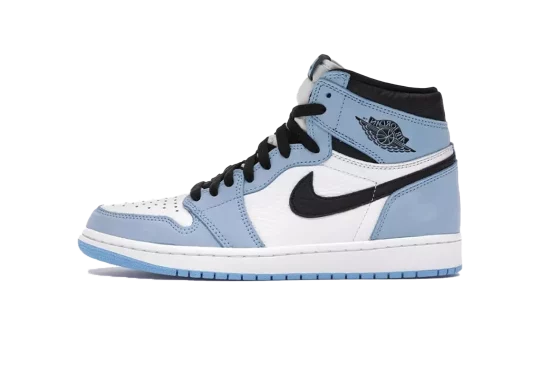 JORDAN 1 RETRO HIGH WHITE UNIVERSITY BLUE BLACK