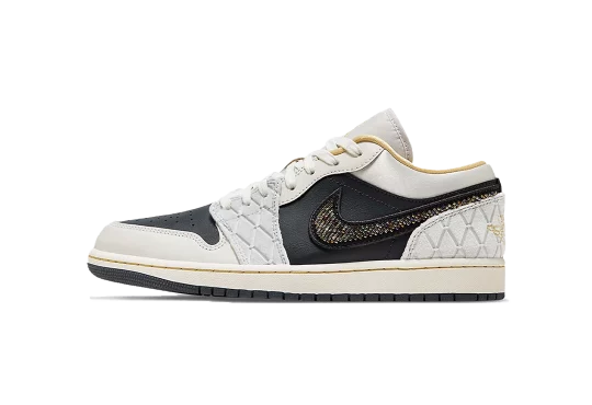 Jordan 1 Low Beaded Swoosh