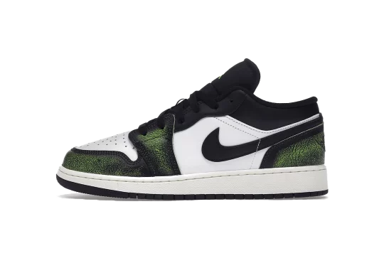 Jordan 1 Low White Black Green (GS)