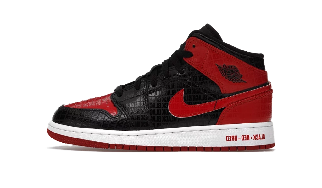 Jordan 1 Mid Bred Text (GS)