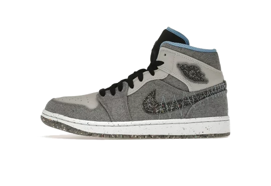 Jordan 1 Mid Crater Grey University Blue