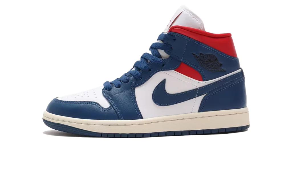 Jordan 1 Mid French Blue Gym Red (W)