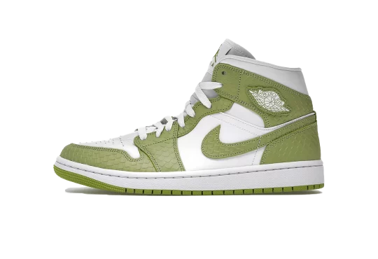 Jordan 1 Mid Green Python (W)