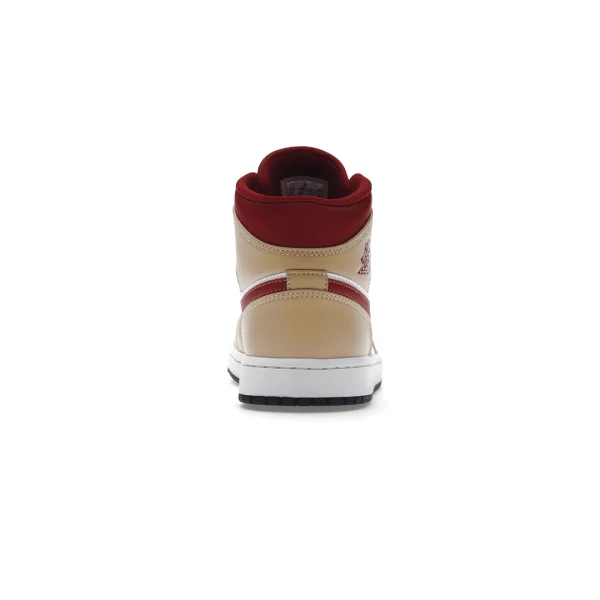 Jordan 1 Mid Beige White Red