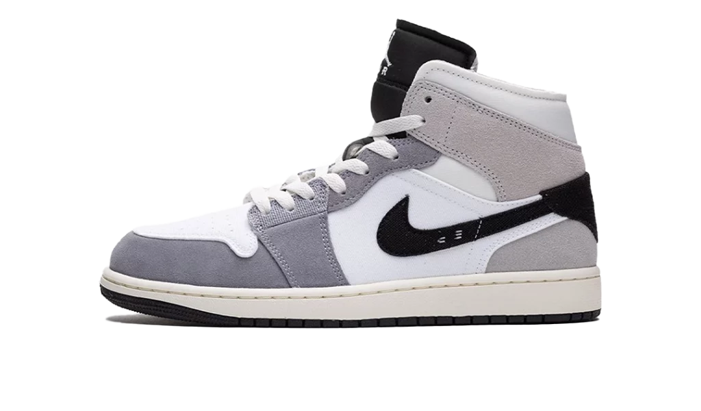 Jordan 1 Mid SE Craft White Cement Grey Black