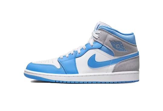 Jordan 1 Mid University Blue Grey