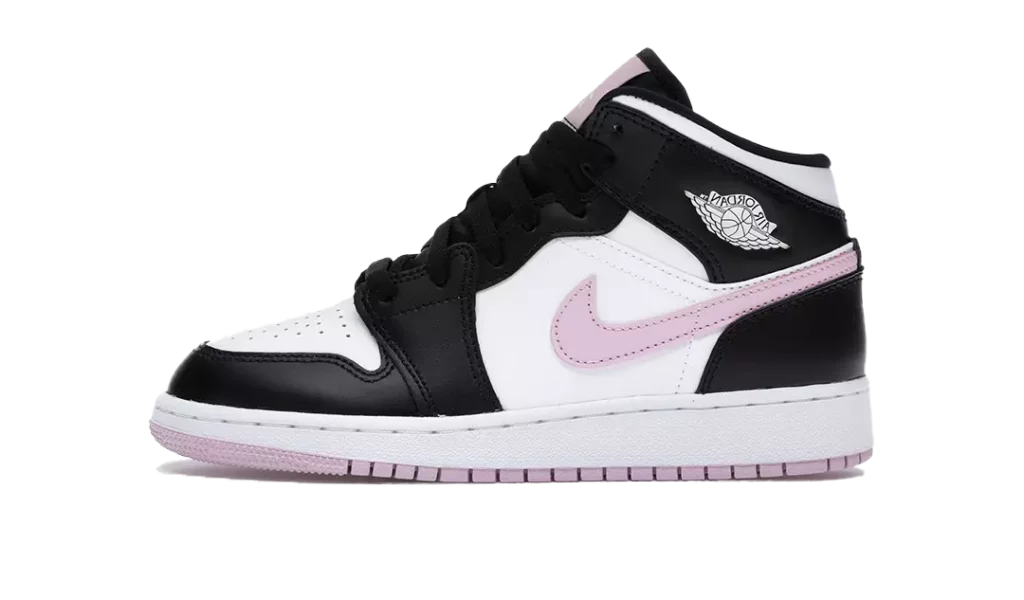 Jordan 1 Mid White Black Light Arctic Pink (GS)