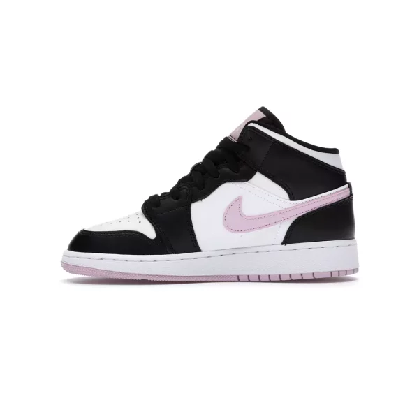 Jordan 1 Mid White Black Light Arctic Pink (GS)