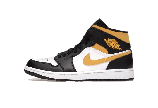 Jordan 1 Mid White Pollen Black