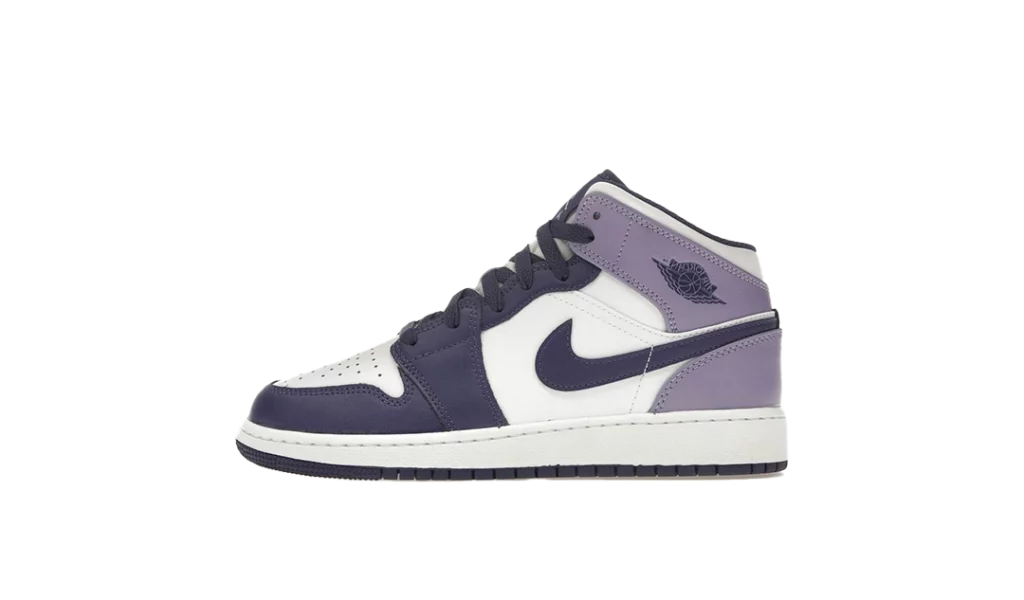 Jordan 1 Mid White Sky J Purple (GS)