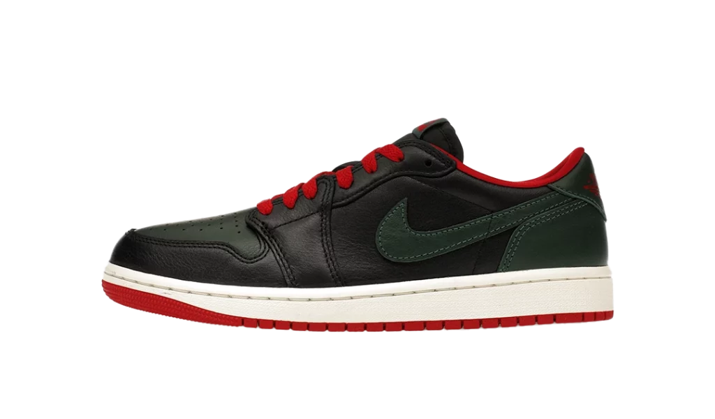 Jordan 1 Retro Low OG Gorge Green Varsity Red (W)