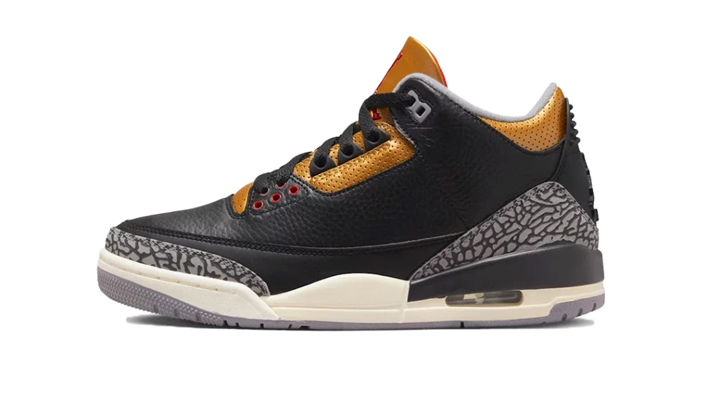 Jordan 3 Retro Black Cement Gold (W)