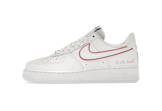 Nike Air Force 1 Low Just Do It White Noble Green Metallic Silver University Red