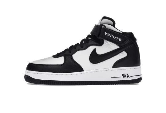 Nike Air Force 1 Mid Stussy Light Bone Black