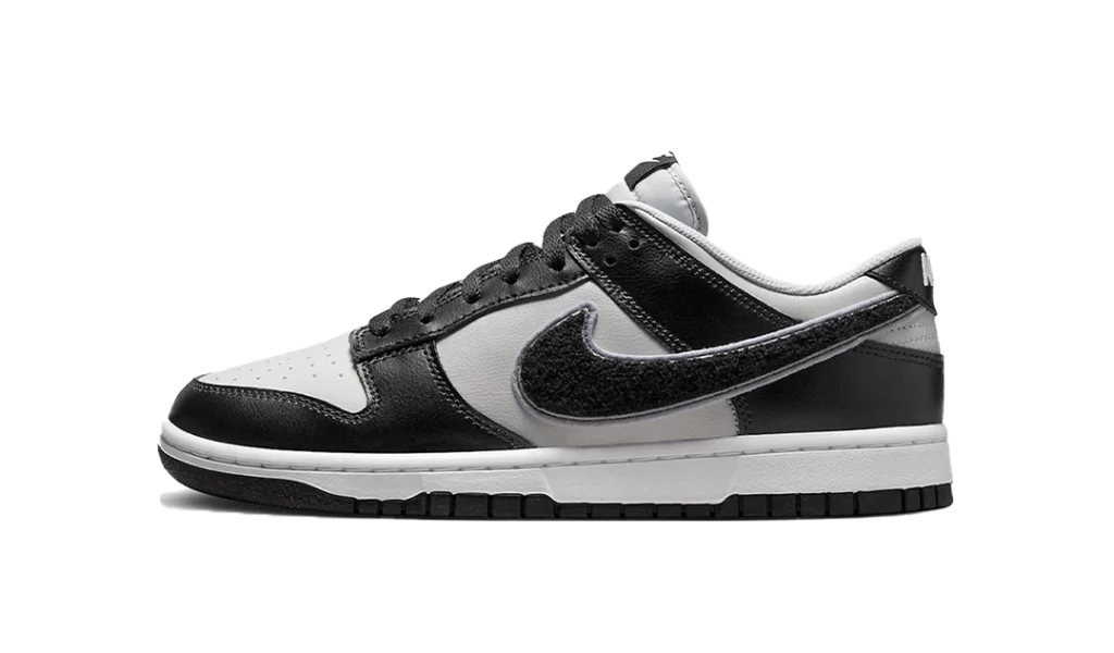 Nike Dunk Low Chenille Swoosh Black Grey